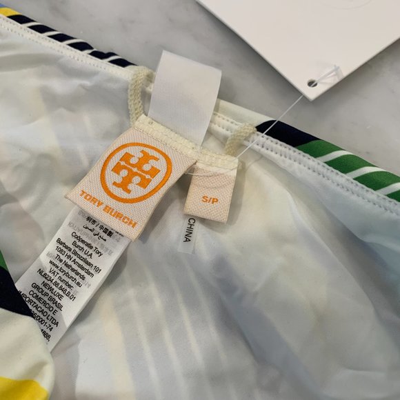 NEW Tory Burch Field Stripe Swim Bottoms Small NWT - Picture 8 of 10